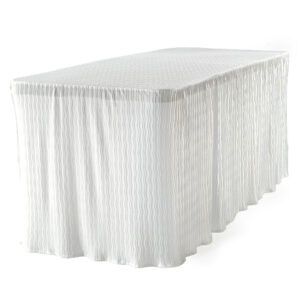 6 foot white rectangular table cloth
