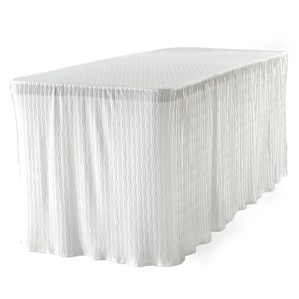 6 foot white rectangular table cloth