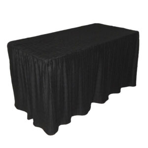 4 foot black rectangular table cloth