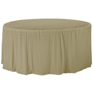 60 Inch Round Champagne Tablecloth